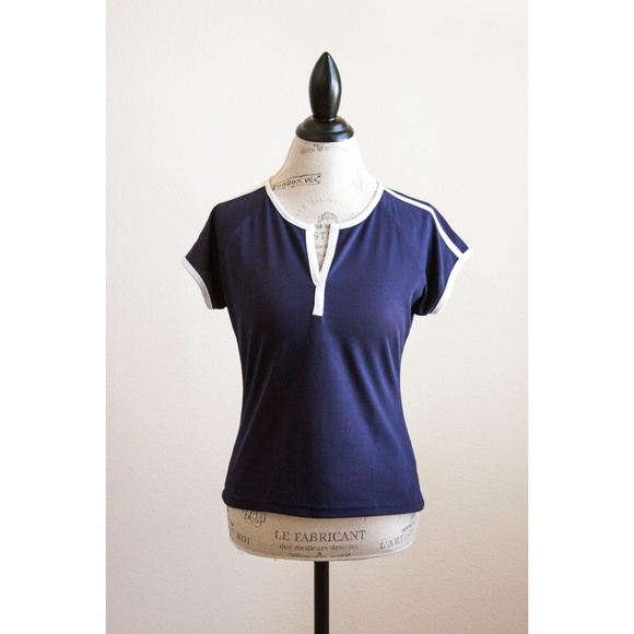 Vintage Double Stripe Athletic Top - Picture 2 of 6